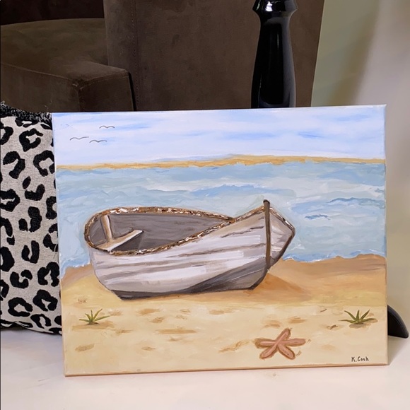 SOLD AT ART FESTIVAL- ORIGINAL PAINTING 16”x20” Washed Up - Picture 2 of 5